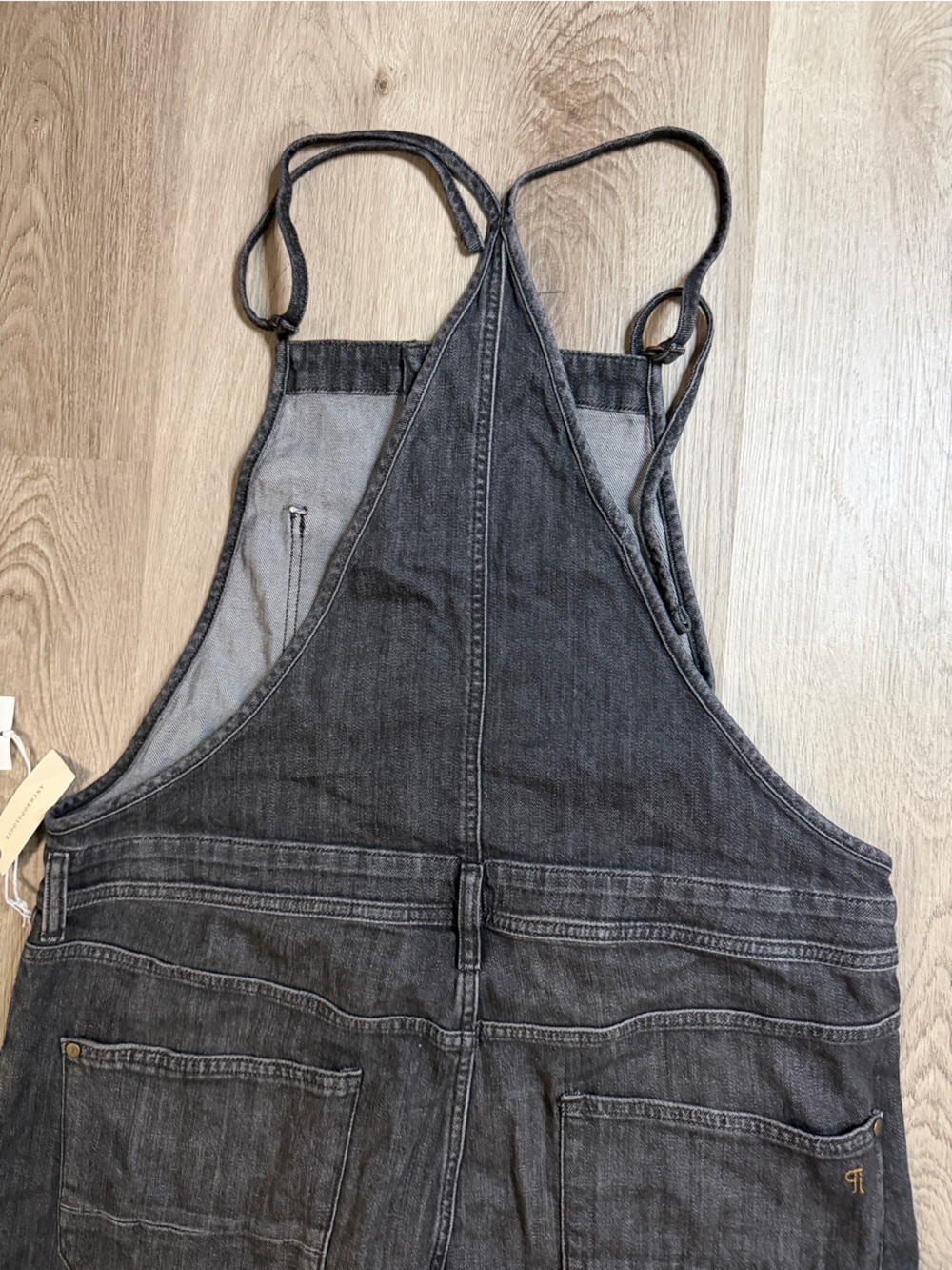 Pilcro Anthropology Black Denim Overall Jumpsuit with Button Front - Picture 14 of 16